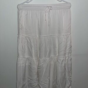 White Tiered Skirt